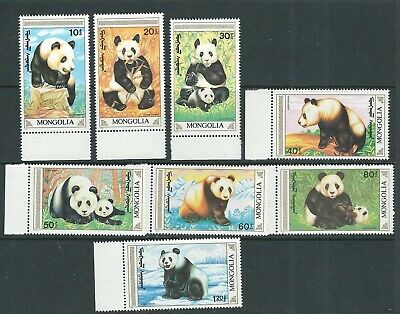 Mongolia 1990 Gigante Panda Set Di 8 Completo (Sc 1879-1886) VF MNH