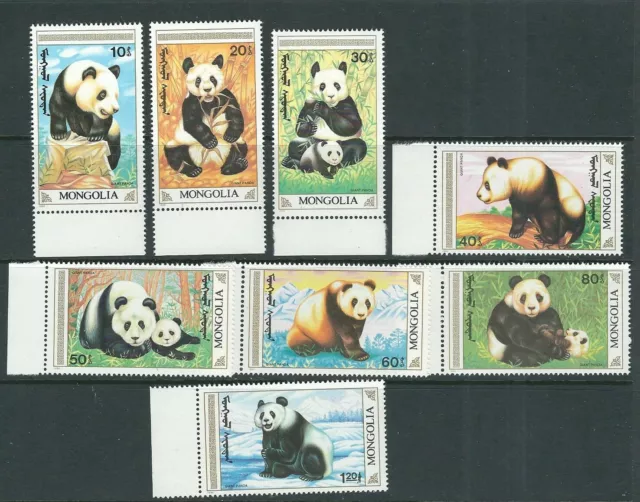 Mongolie 1990 Géant Pandas Ensemble De 8 Complet (Sc 1879-1886) VF MNH