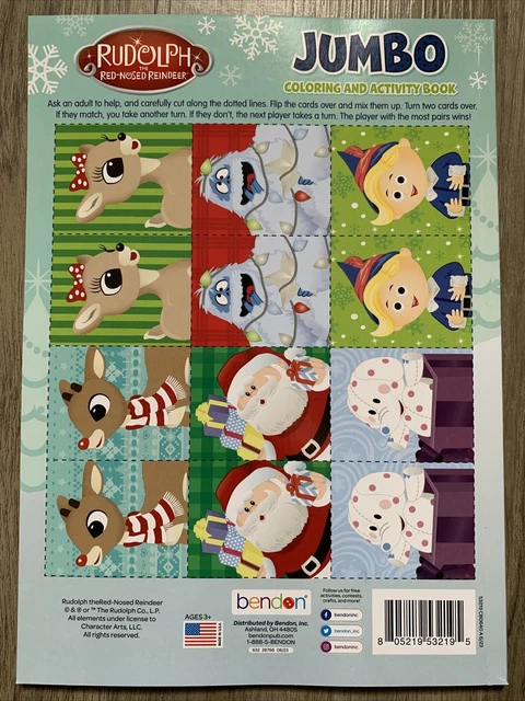 RUDOLPH THE RED Nosed Reindeer Coloring & Activity Book Christmas ...