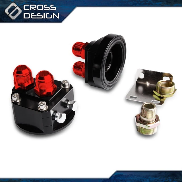 UNIVERSAL LS OIL Filter Relocation Kit Mount Housing AN12 Fitting