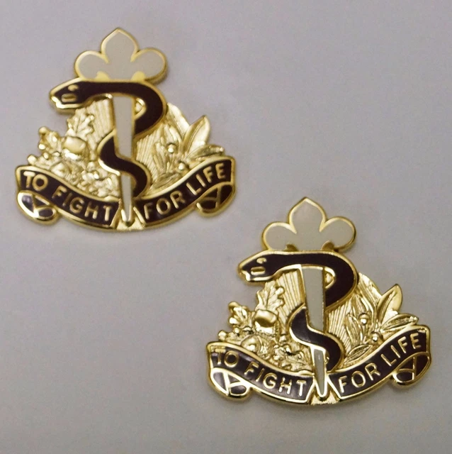 NEW US ARMY 325th Field Hospital Medical Unit Crest 2ea DUI Military