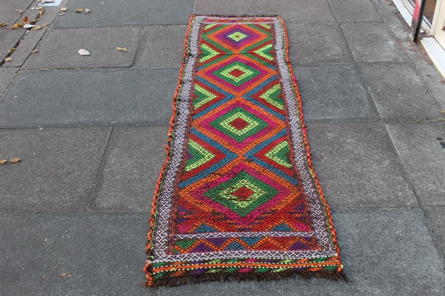 Tapis kilim berbère multicolore fait main 145cm*100cm
