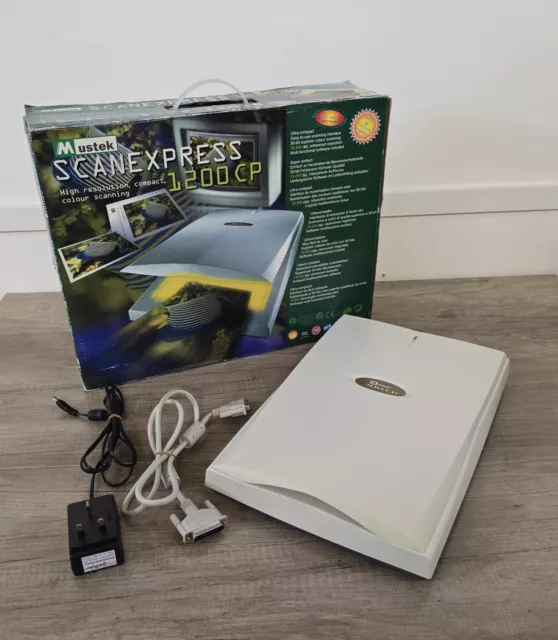 MUSTEK Scanexpress 1200 CP+ Colour Scanner With Cables Retro PC Office