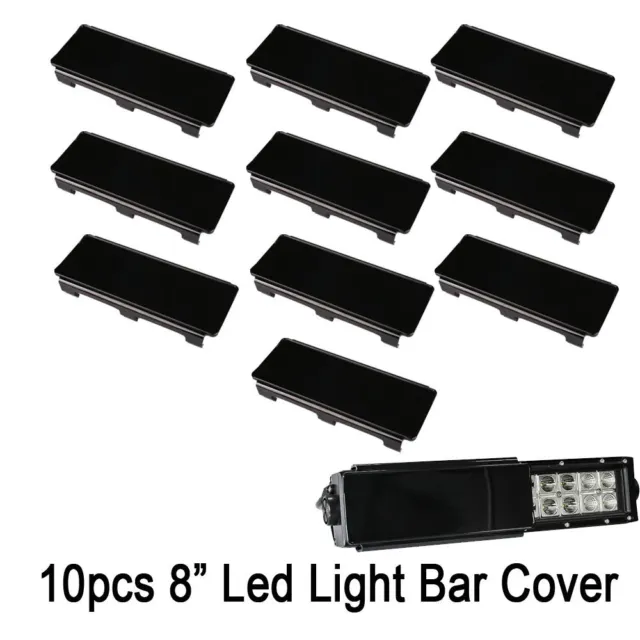 10x 8" Protective Cover Black for Straight Curved LED Light Bar 22" 32" 42" 52