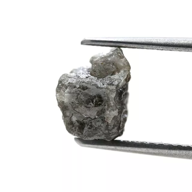 Grand Africain Diamant 2.60TCW Argent Gris Brillant Ancien Cube Forme pour Joyau