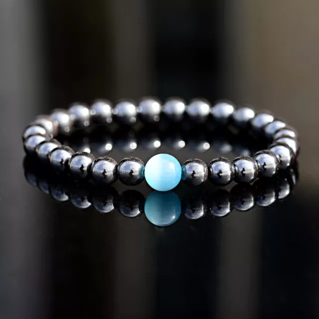 Unisex Therapeutic Energy Healing Bracelets Hematite Magnetic Women Men Bracelet