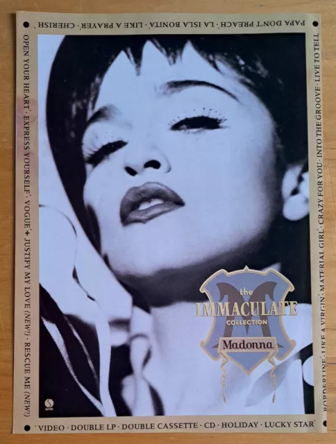 Madonna The Immaculate Collection Vintage Uk Magazine Advert