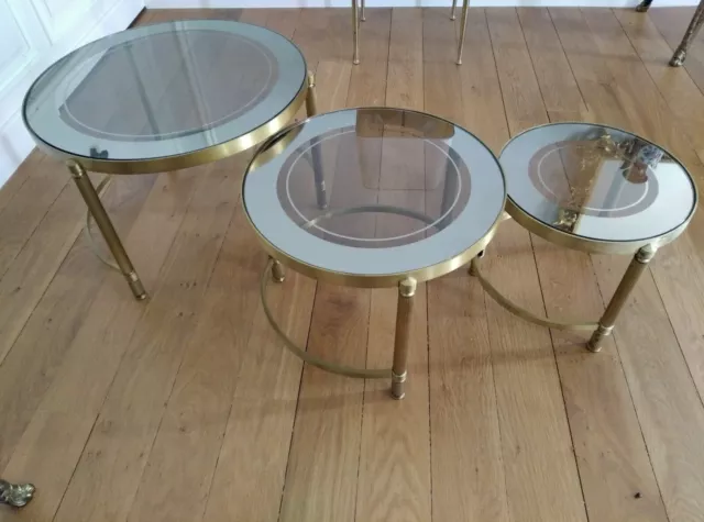 Maison Jansen Set De 3 Tables Tables Gigognes Design Des Annees 70