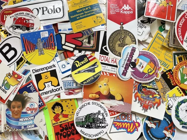 ALTE AUFKLEBER STICKER Sammlung Konvolut Etwa 200 Stück 70er 80er 90er ...