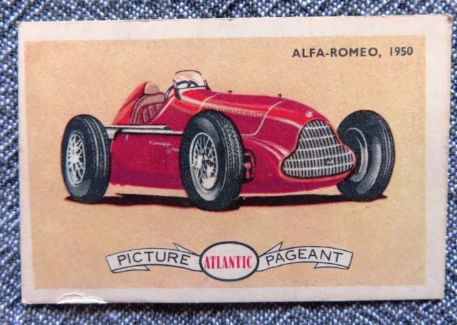 1950s ATLANTIC Petrol "Series of Racing Cars" Card: ALFA-ROMEO, 1950 - #32