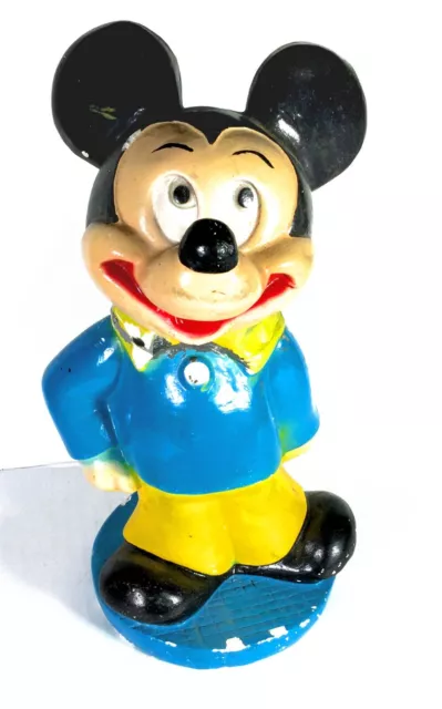 Mickey Mouse Standing Bank Figurine 11" Tall Chalkware Bank (Circa 1960's)