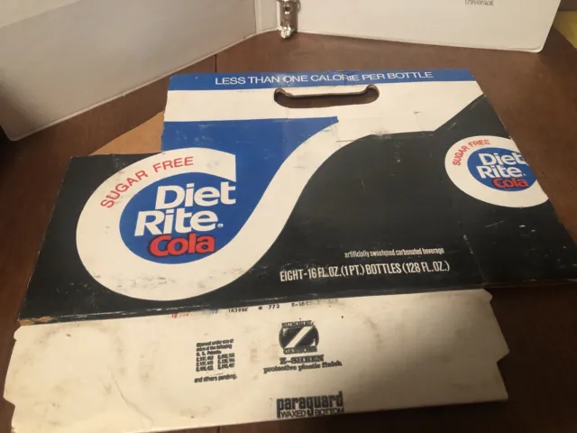 Diet Rite 16 Oz Carrier Cardboard Box Soda Pop Cola