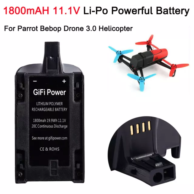 Accessoires pour drone GENERIQUE Batterie Lipo rechargeable 11.1V 1600mAh  pour Drone Parrot Bebop