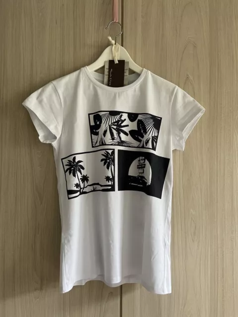 Manila Grace t-shirt da donna - Taglia M - Bianca Nuova con etichette