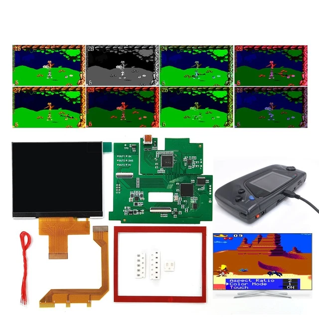 SEGA GAME GEAR IPS LCD Screen HDMI Kits Adjustable OSD Menu Brightness