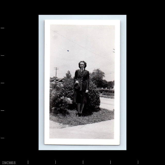 Old Vintage Photo WOMAN TRAIN CONDUCTOR UNIFORM TRAINMAN HAT BY BUSH