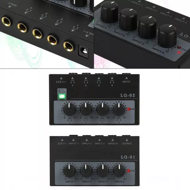 Portable 4Channel Audio Amplifiers for DJ and Karaoke Online Podcasts Sound