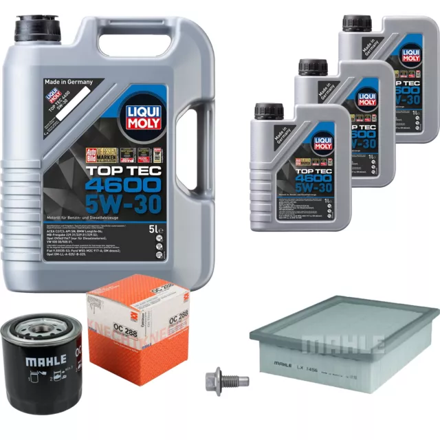 Mahle Controllo Set 8 L Liqui Moly Top Tec 4600 5W-30 per Mazda Tribute