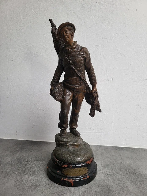 Ancien Statue Régule Femme Signé Ruchot hauteur 36 cm - Sculptures (11344110