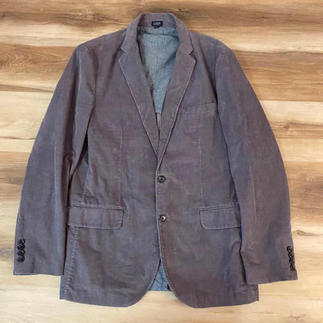 J Crew Blazer Mens Medium Corduroy Gray 2 Button Cotton Jacket Sport Coat