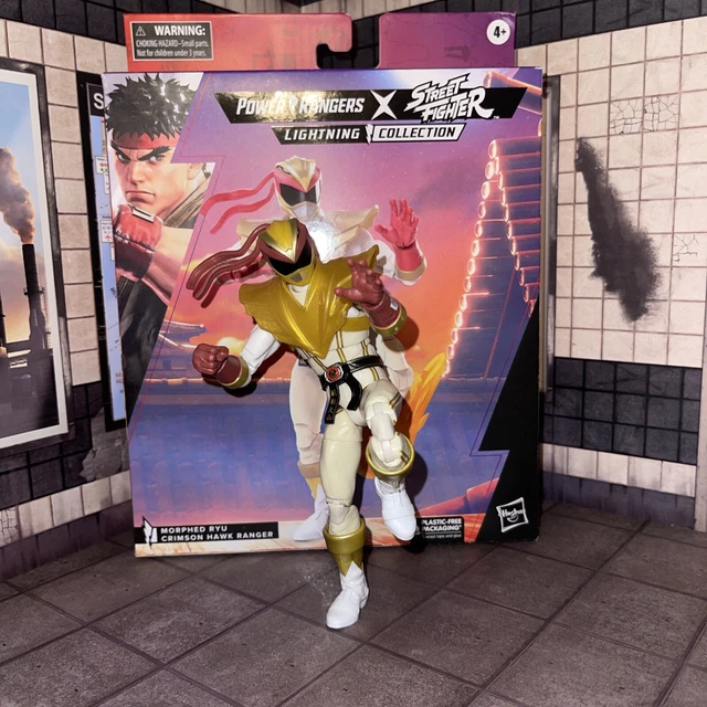 Power Rangers Ryu Figure POWER RANGERS X Street Fighter Morphed Ryu Crimson Hawk Ranger Action ...