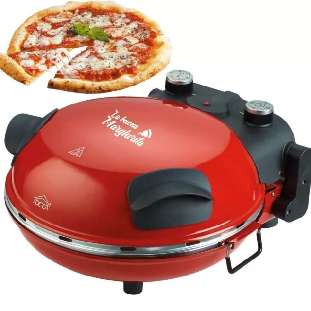 Pizza Machine À Four pour Pizza Chauffant Diamètre 40cm Avec Thermostat 1200W