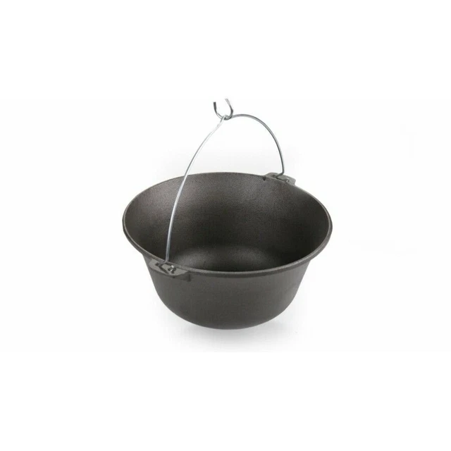 Ungarischer Gulaschkessel 3-22L Gusseisen, Feuertopf, Dreibein Dreifuss 4
