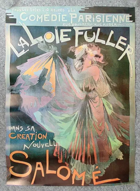 1974 Athena Poster Comedie Parisienne La Loïe Fuller Salomé By Georges de Feure