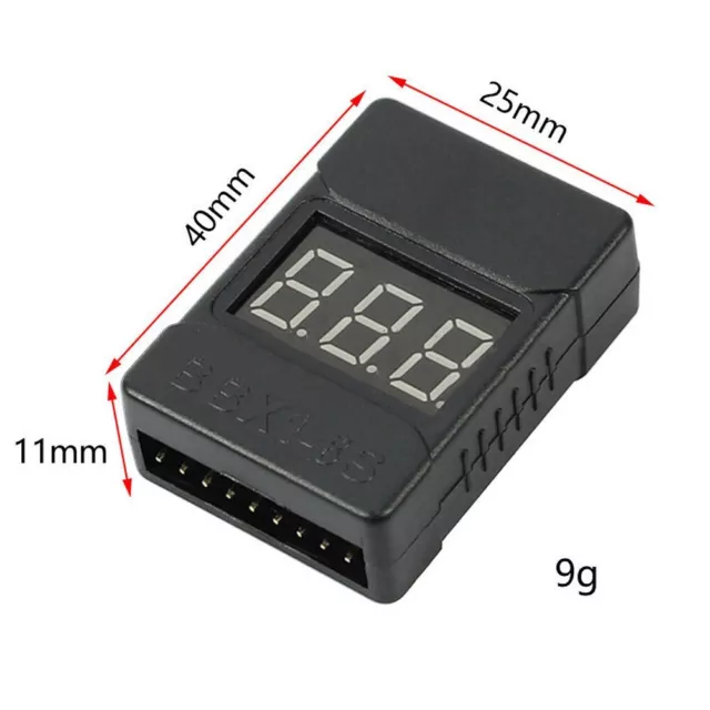 Testeur de tension pour 1 8S Lipo/Li ion/LiMn/Li Fe batteries avec alarme buzzer