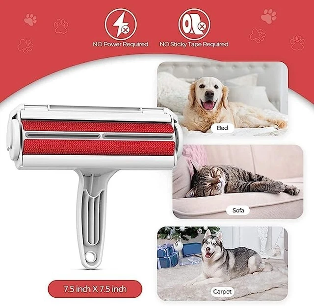 NEW Pet Hair Remover Roller Tool -Reusable Dog & Cat Fur Tool with Self-Cleaning