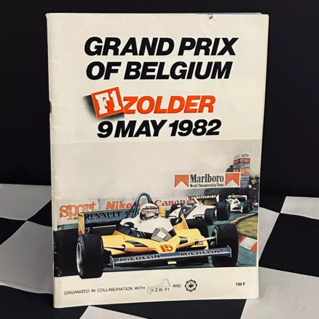 1982 Gp Belga Zolder F1 Programma Gara Programma Gilles Villeneuve Ferrari Crash