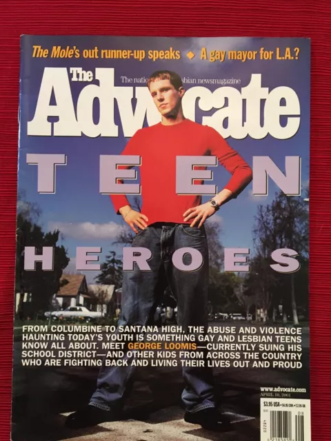TEEN HEROES, HEDWIG, ABOUT ADAM, The Advocate Gay & Lesbian magazine April 2001