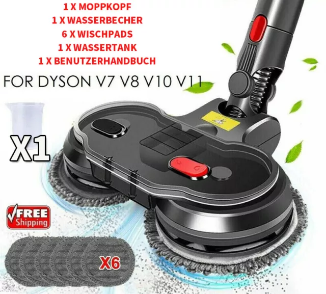 Elektrischer Nass Trocken Wisch Kopf für Dyson V7 V8 V10 V11 Austauschbare 8IN1