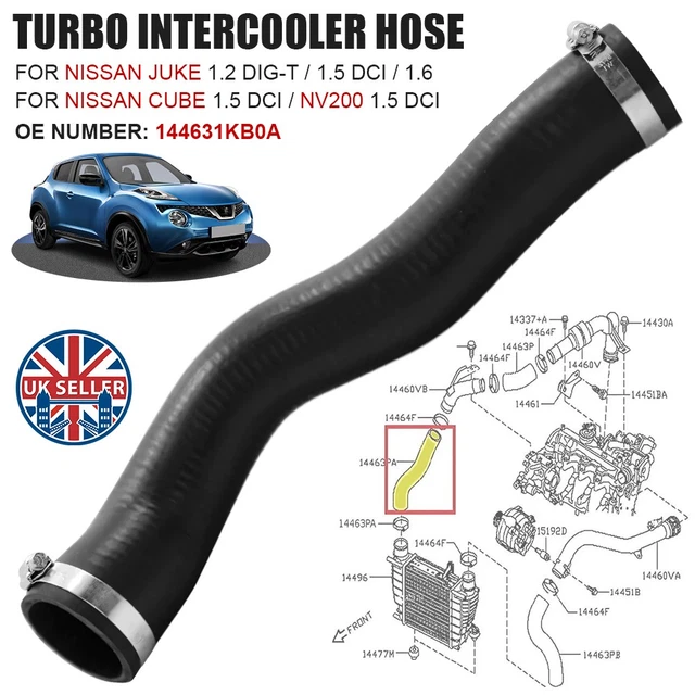 thumbnail image 2 of Genuine Quality Intercooler Hose For Nissan Juke F15 1.5 DCi – Part 144601KB2D 2 of 4