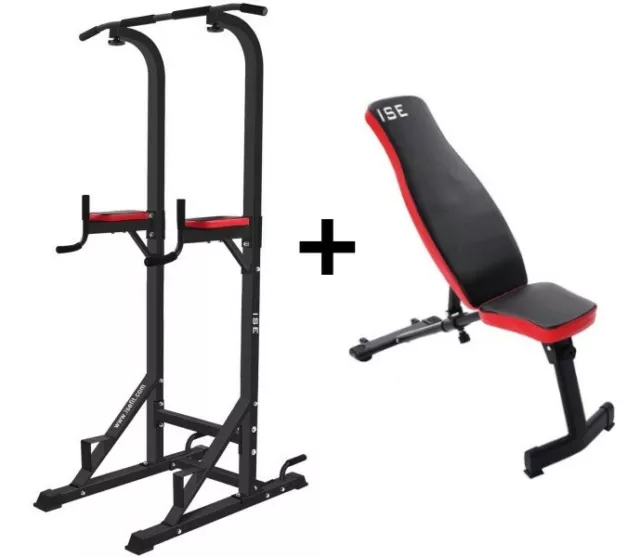 Chaise Romaine + Banc musculation station multifonction barre traction fitness