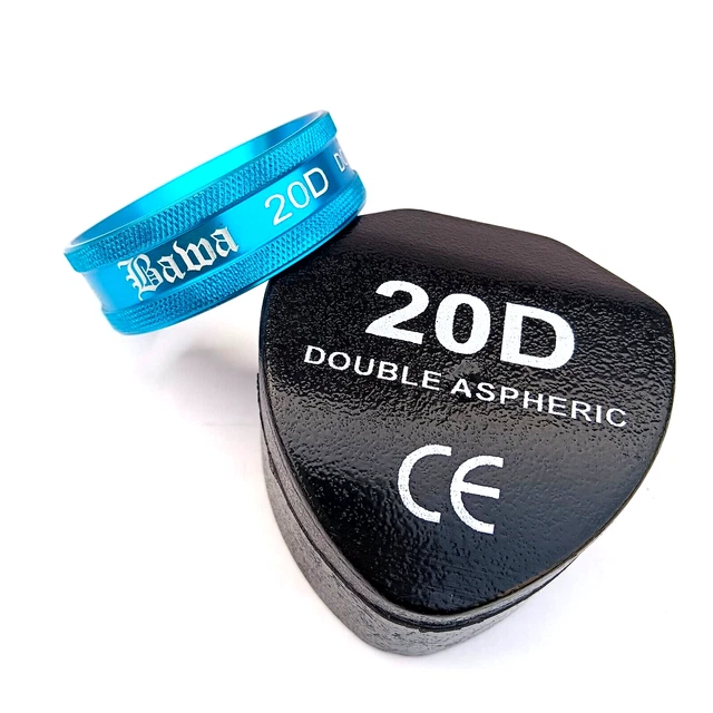 Lentille de diagnostic ophtalmique 20D de meilleure qualité couleur bleue...