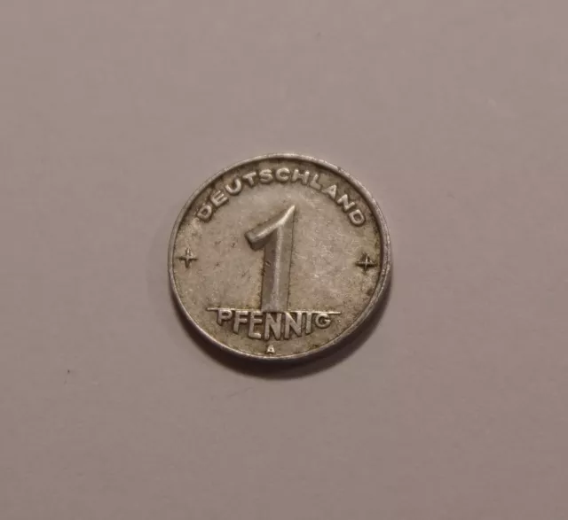 1 Pfennig Pfenning DDR 1949 A Osten Nostalgie