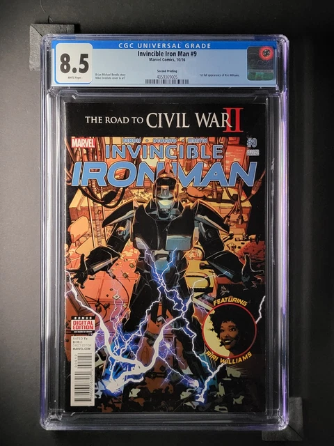 Invincible Iron Man #9 Second Print (2016,Marvel Comics) ~ CGC 8.5