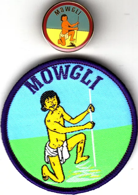 Boy Scout Enamel Pin + Cloth Badge Cub Leader MOWGLI