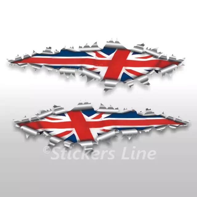 Adesivi bandiera INGLESE strappo stickers cm 40