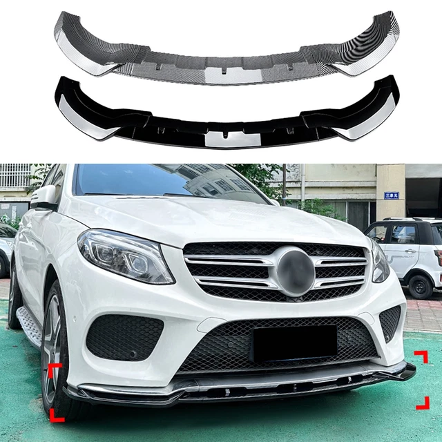 Labbro spoiler paraurti anteriore auto nero per Benz W166 GLE Coupe C292 2015-2018 AMG