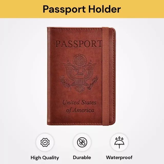 Travel Passport ID Card Wallet Holder Cover RFID Blocking Leather Purse Case AU 3