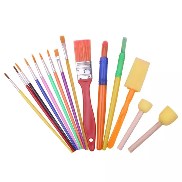 Durable Soft Brushes Set Gifts for Kids Face Nail Art Basic Painting Brush Suit