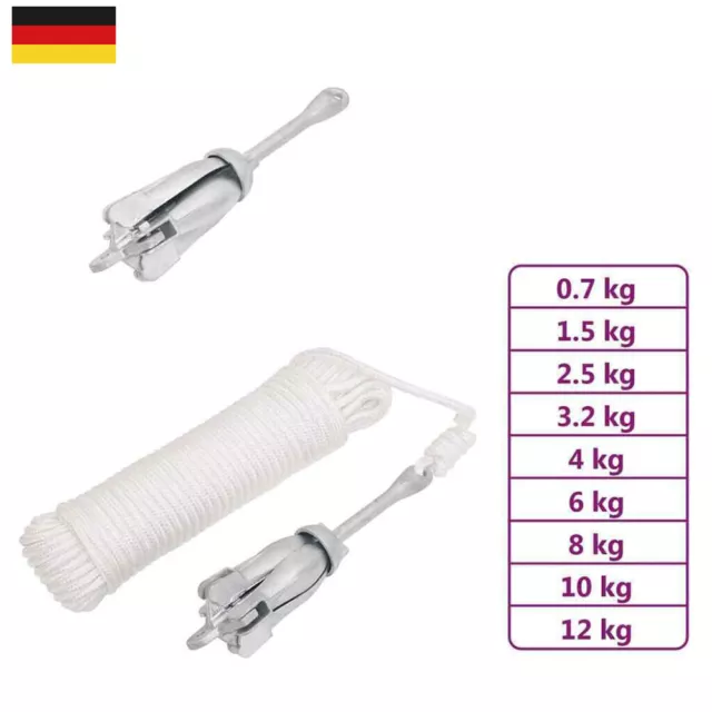 Klappanker Faltklappanker Faltanker Anker Bootsanker Temperguss ohne/ mit Seil