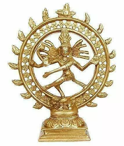 Messing-Lord Shiva tanzende Nataraja-Statue, handgefertigte dekorative Skulptur