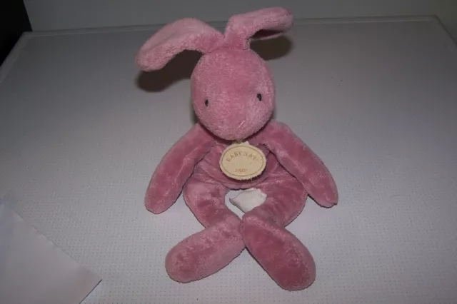 Doudou Lapin Pantin Baby Nat Violet Rose Tbe