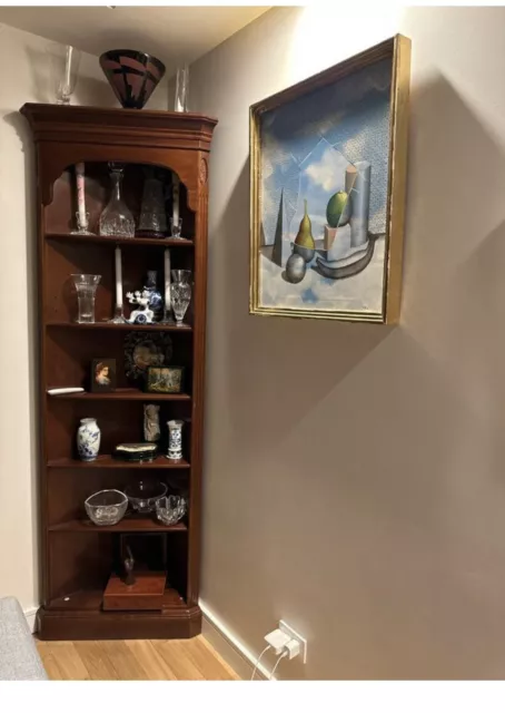 Ethan Allen Georgian Solid Curio China Cabinet Bookshelf Corner Curio Hutch Ethan Allen Georgian Solid Curio China Cabinet Bookshelf Corner Curio Hutch