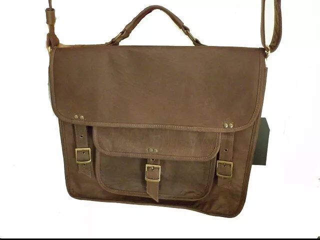 Borsa Stile Messenger Da Uomo In Vera Pelle, Mod: Fabian -Vintage Nabucato 3