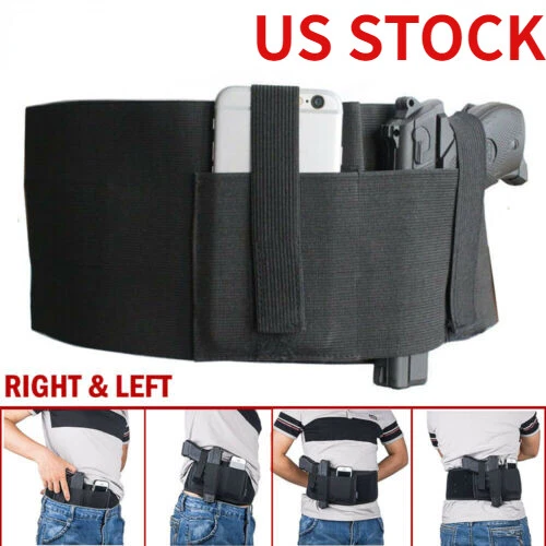 TACTICAL BELLY BAND Holster Concealed Carry Hand Gun Hunting Pistol