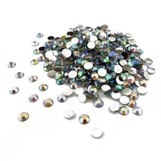 Estrás de resina de espalda plana de 5 mm Buddly Crafts - 500 piezas